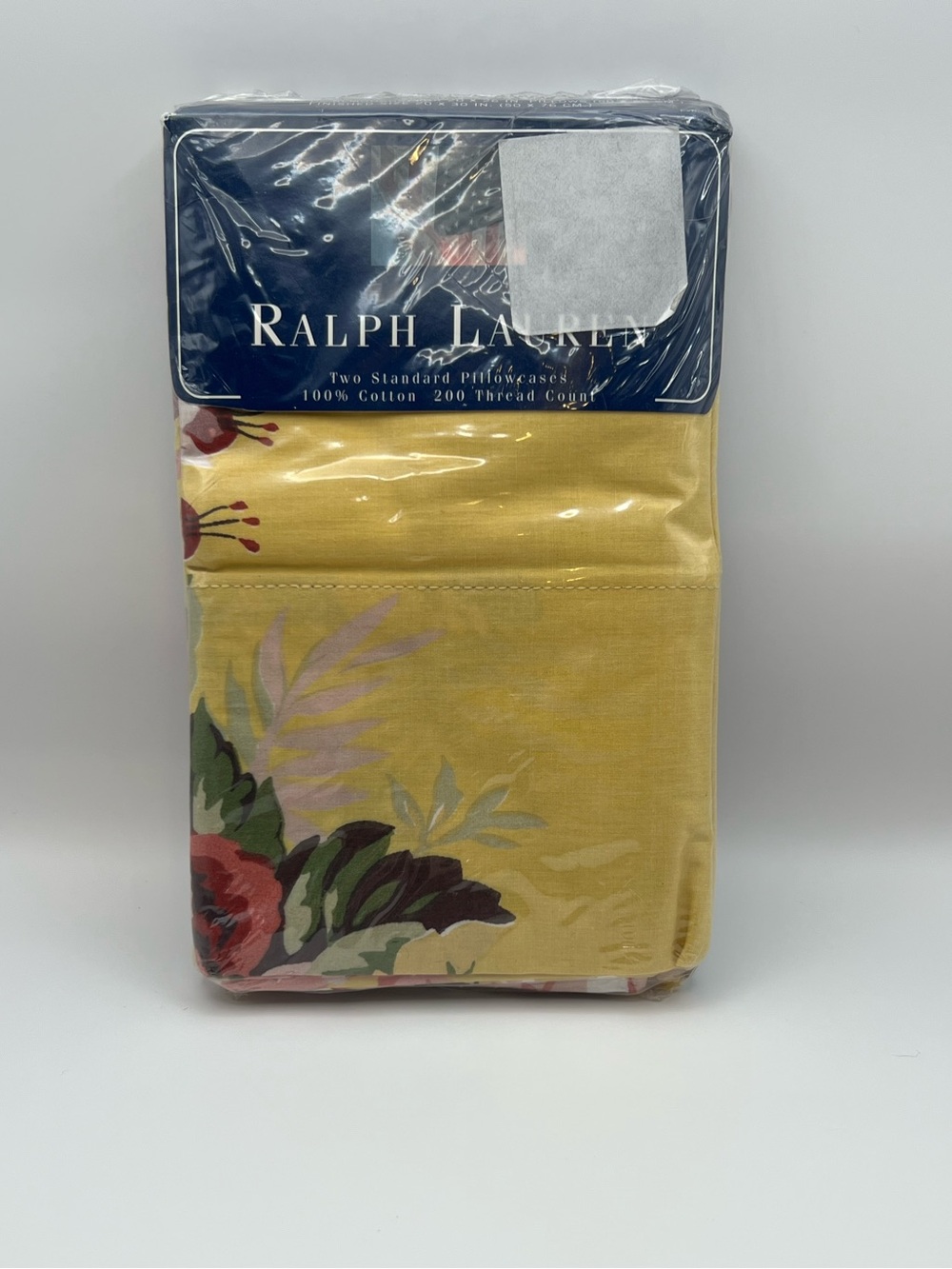 RALPH LAUREN Brooke STANDARD  PILLOWCASES FLORAL Yellow NIP
